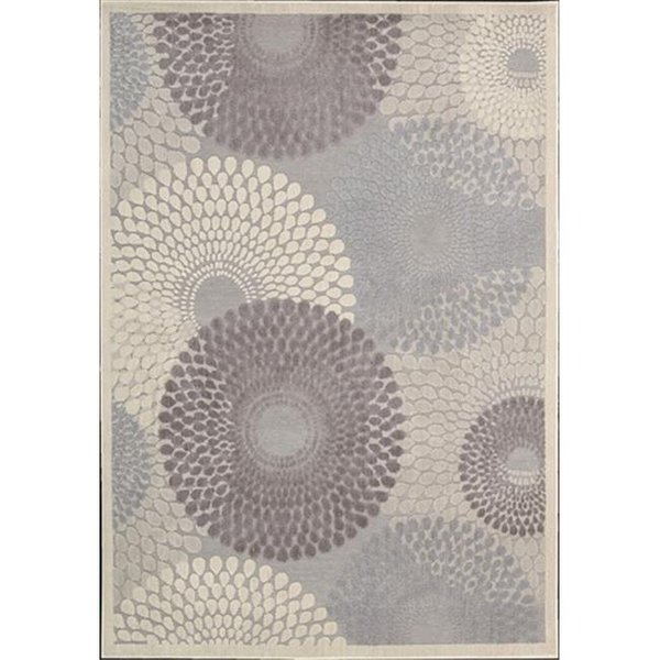 Nourison Nourison 11803 Graphic Illusions Area Rug Collection Grey 2 ft 3 in. x 3 ft 9 in. Rectangle 99446118035